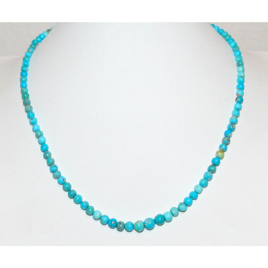 Navajo Blue Royston Turquoise Heishi Bead Necklace