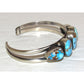 Navajo Golden Hills Turquoise Row Cuff Bracelet Sterling Silver S. Skeets