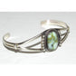 Navajo Palomino Turquoise Variscite Cuff Bracelet Sterling Silver Signed