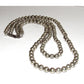 Vintage Mexican Taxco Necklace Double Strand Sterling Silver 22" Beaded Choker 125G