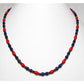 Santo Domingo Rolled Shell Coral Lapis Heishi Choker Necklace