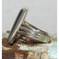 Zuni Royston Turquoise Jet Ring by Harlan Coonsis Sz 7.5 Native American Signed
