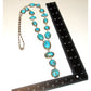 Huge Navajo Kingman Turquoise Lariat Necklace Sterling