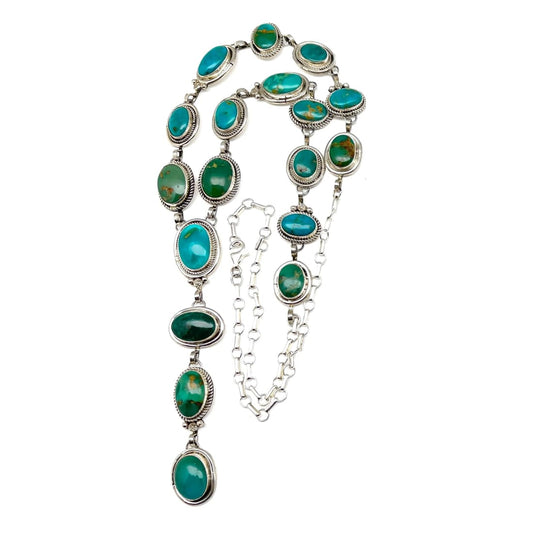 Huge Navajo Sonoran Gold & Royston Turquoise Lariat