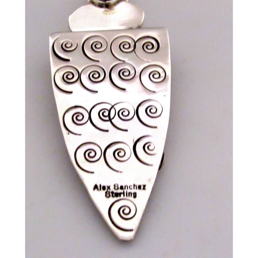 Massive Navajo Alex Sanchez Petroglyph Pendant Sterling