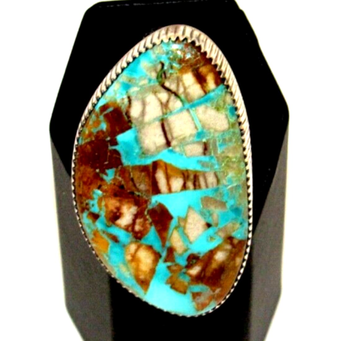 Massive Navajo Boulder Royston Turquoise Statement Ring Sz