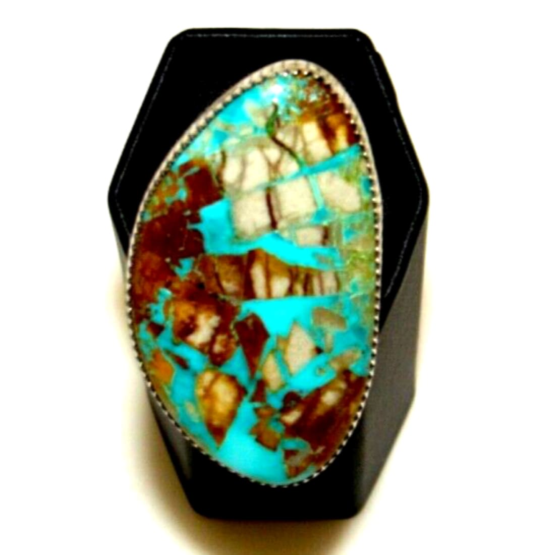 Massive Navajo Boulder Royston Turquoise Statement Ring Sz