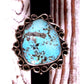 Massive Navajo Kingman Turquoise Statement Ring Sz 8 R.