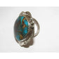 Massive Navajo Morenci Turquoise Ring Sz 9 Adjustable Adam
