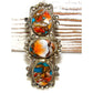Massive Navajo Orange Spiny Statement Ring Size 7 Sterling 