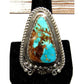 Massive Navajo Royston Turquoise Ring Sz 9 Adjustable Adam