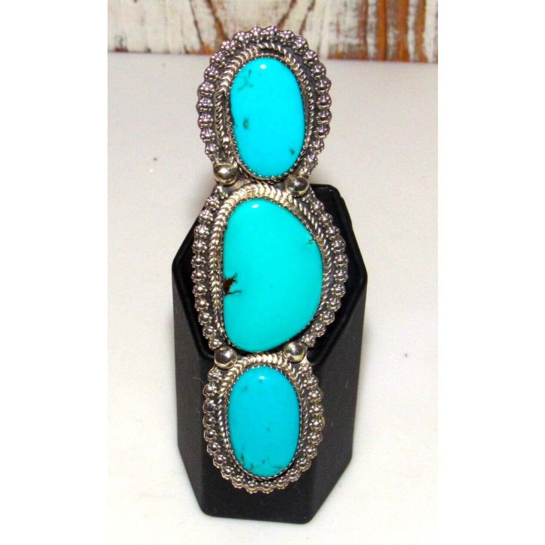 Massive Navajo Royston Turquoise Statement Ring Sz 9 Ken