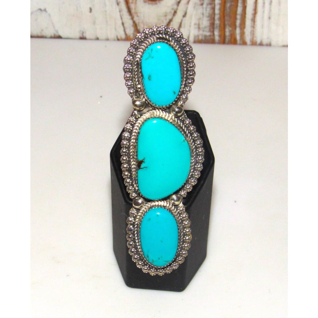 Massive Navajo Royston Turquoise Statement Ring Sz 9 Ken