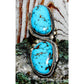 Massive Navajo Turquoise Statement Snake Ring Sz 10 Boyd