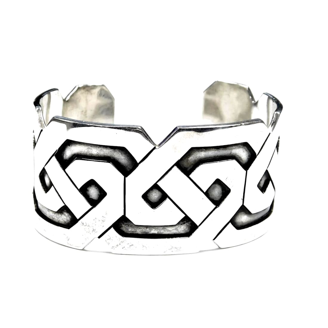 Massive Taxco Mexico Cuff Bracelets Sterling Silver 7.5