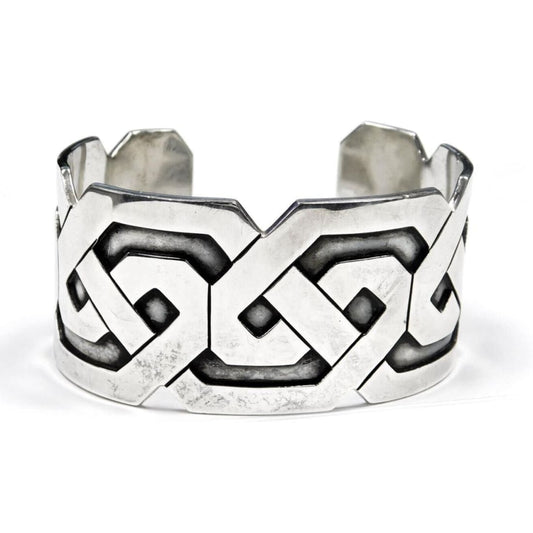 Massive Taxco Mexico Cuff Bracelets Sterling Silver 7.5