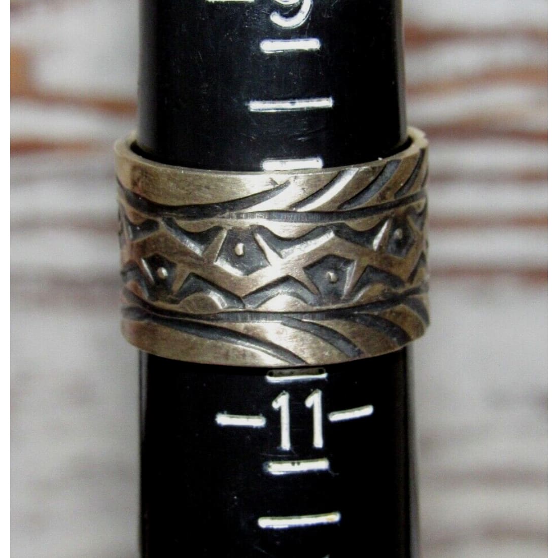 Native American Band Ring Sz 10 Sterling Silver Ingot Jacob