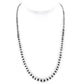 Native American Navajo pearls necklace sterling silver with polished silver beads in graduated sizes