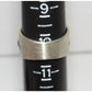 Navajo sterling silver ring size 10 band on measuring stick showing size with ethnic design