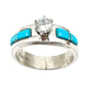 Native American Navajo Turquoise Engagement Ring Size 8