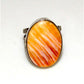 Native American Orange Spiny Ring Sz 7 San Felipe Sterling