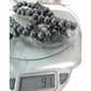Vintage Navajo squash blossom necklace set displayed on digital scale showing 91 grams weight