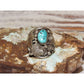 Navajo 3D Buffalo Ring Sz 10 Kingman Turquoise Sterling