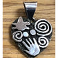 Navajo Alex Sanchez Petroglyph Heart Pendant Sterling