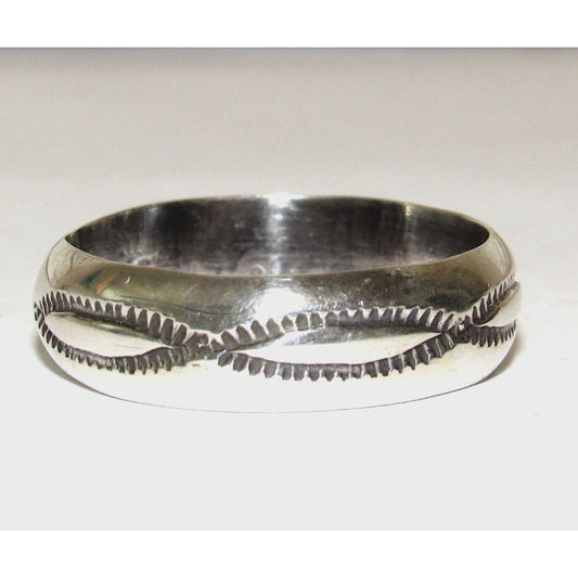 Navajo Band Ring Size 10 Sterling Silver Ingot Band Rob
