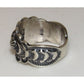 Navajo Band Ring Size 7 Sterling Silver Repousse Band Signed