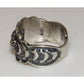 Navajo Band Ring Size 8.5 Sterling Silver Repousse Band