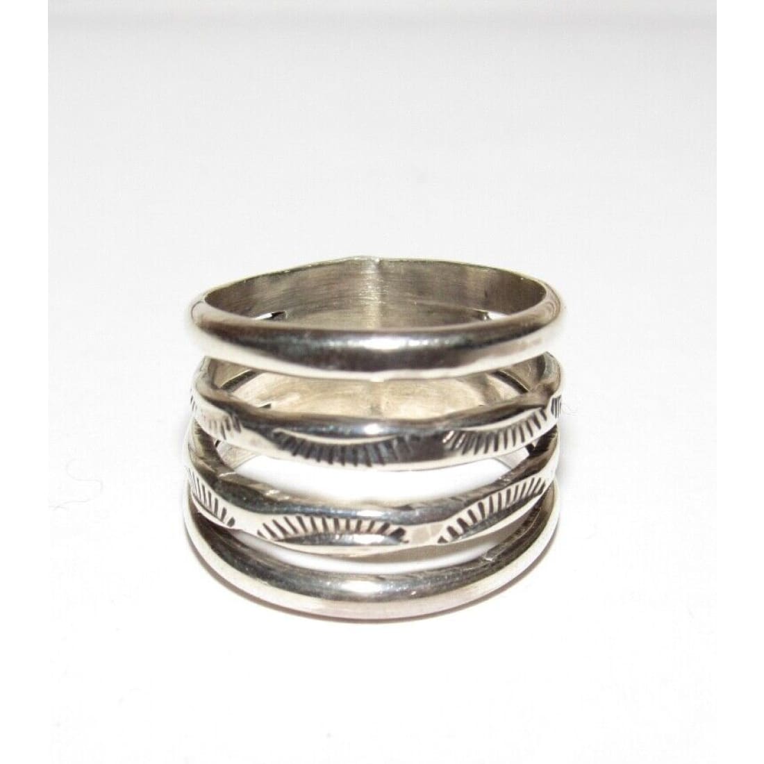 Navajo Band Stacker Ring Size 7 Sterling Silver Ingot Band