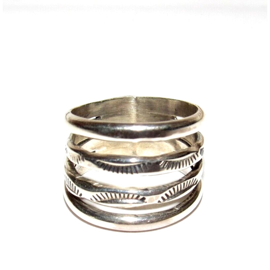 Navajo Band Stacker Ring Size 7 Sterling Silver Ingot Band