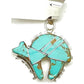 Navajo Bear Naja Pendant Sterling Silver Number 8 Turquoise