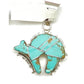 Navajo Bear Naja Pendant Sterling Silver Number 8 Turquoise