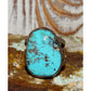 Navajo Blue Diamond Mine Turquoise Ring Sz 8 Sterling