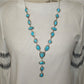 Navajo Blue Royston Turquoise Lariat Necklace Sterling