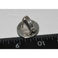 Handmade Native American Navajo Blue Royston turquoise ring size 7.5 viewed from back with ruler