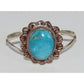 Navajo Blue Royston Turquoise Sterling Cuff Bracelet R