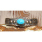 Navajo Blue Royston Turquoise Sterling Stacker Cuff