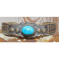 Navajo Blue Royston Turquoise Sterling Stacker Cuff