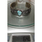 Navajo Blue Royston Turquoise Tufa Cast Sterling Stars