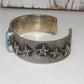 Navajo Blue Royston Turquoise Tufa Cast Sterling Stars