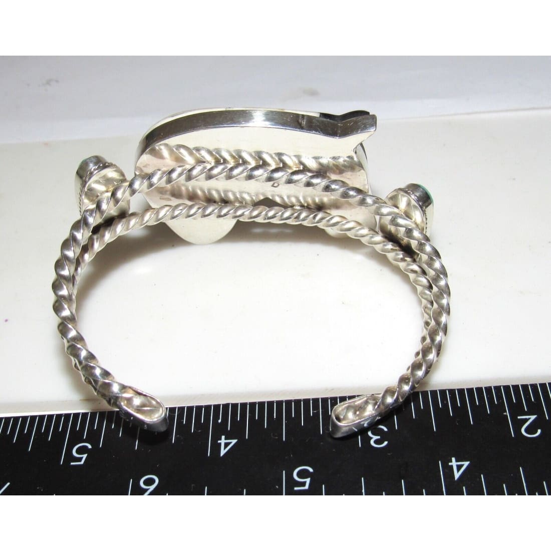 ONE OF A KIND NAVAJO CALVIN DESSON INLAY HORSE CUFF BRACELET