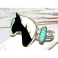ONE OF A KIND NAVAJO CALVIN DESSON INLAY HORSE CUFF BRACELET