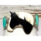 ONE OF A KIND NAVAJO CALVIN DESSON INLAY HORSE CUFF BRACELET
