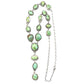 Navajo Carico Lake Turquoise Lariat Necklace Sterling Silver