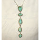 Navajo Carico Lake Turquoise Lariat Necklace Sterling