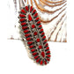 Huge Navajo Coral Cluster Statement Ring Sz 8 Sterling 