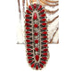 Huge Navajo Coral Cluster Statement Ring Sz 8 Sterling 